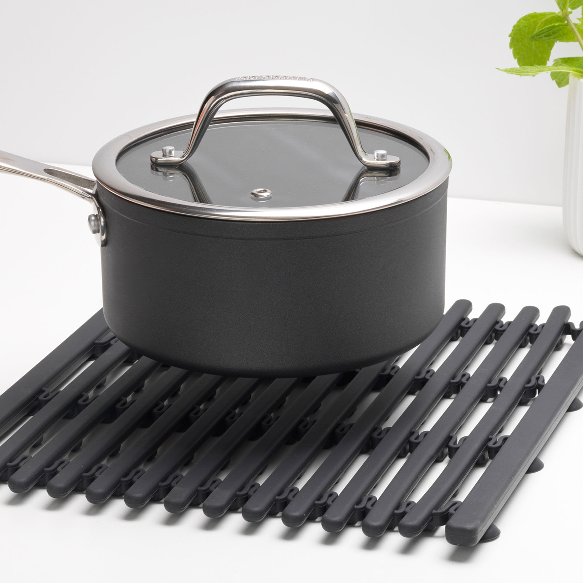 SinkSide oppvaskmatte silikon, mørkegrå