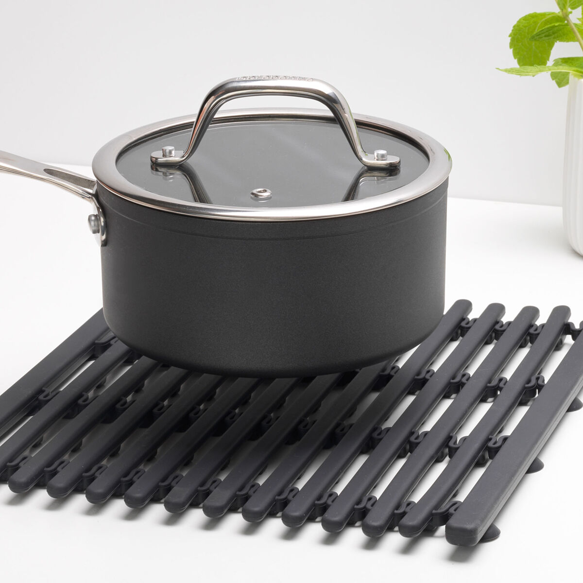 SinkSide oppvaskmatte silikon, mørkegrå