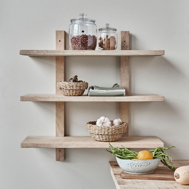 Set hylla 75 cm, natur