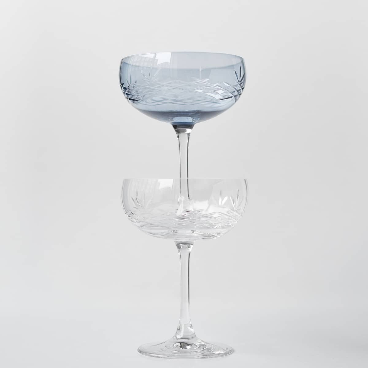 Crispy Gatsby Champagneglas, 2 stk. sapphire