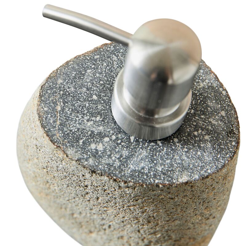 Valley såpe-/oppvaskmiddelpumpe, grå/natur