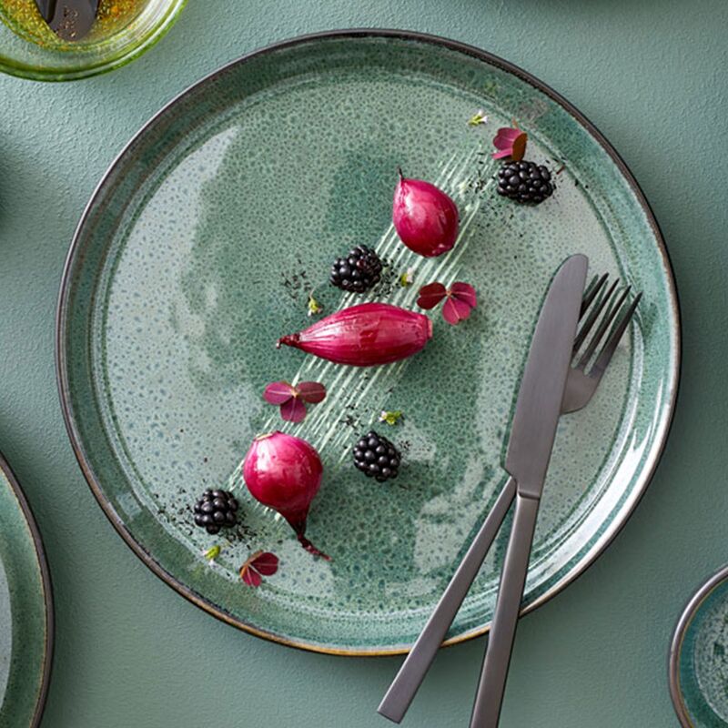 Gastro tallerken 27 cm, grønn/svart