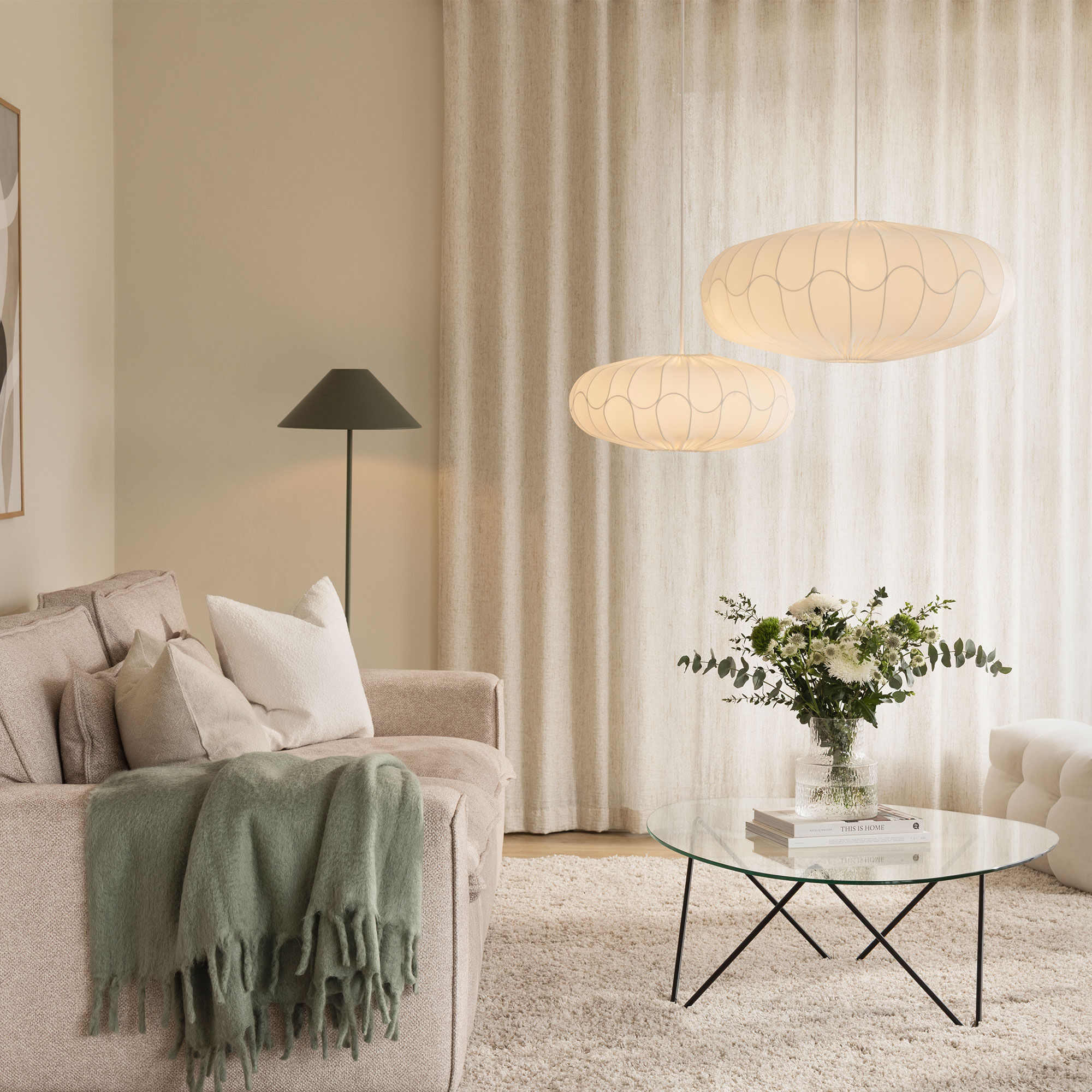 Globen Lighting Bladverk lampeskjerm 50 cm, hvit