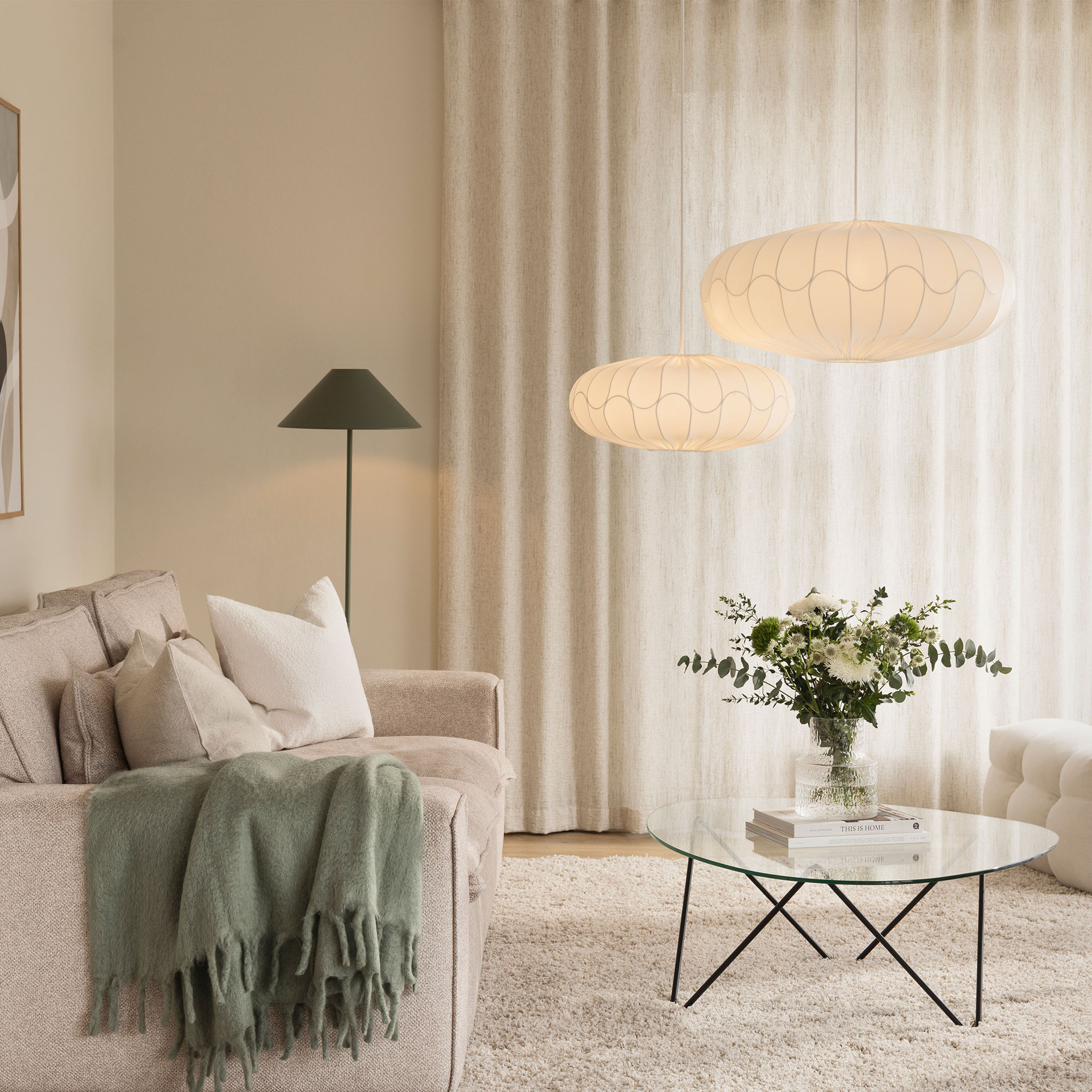 Globen Lighting Bladverk lampeskjerm 50 cm, hvit