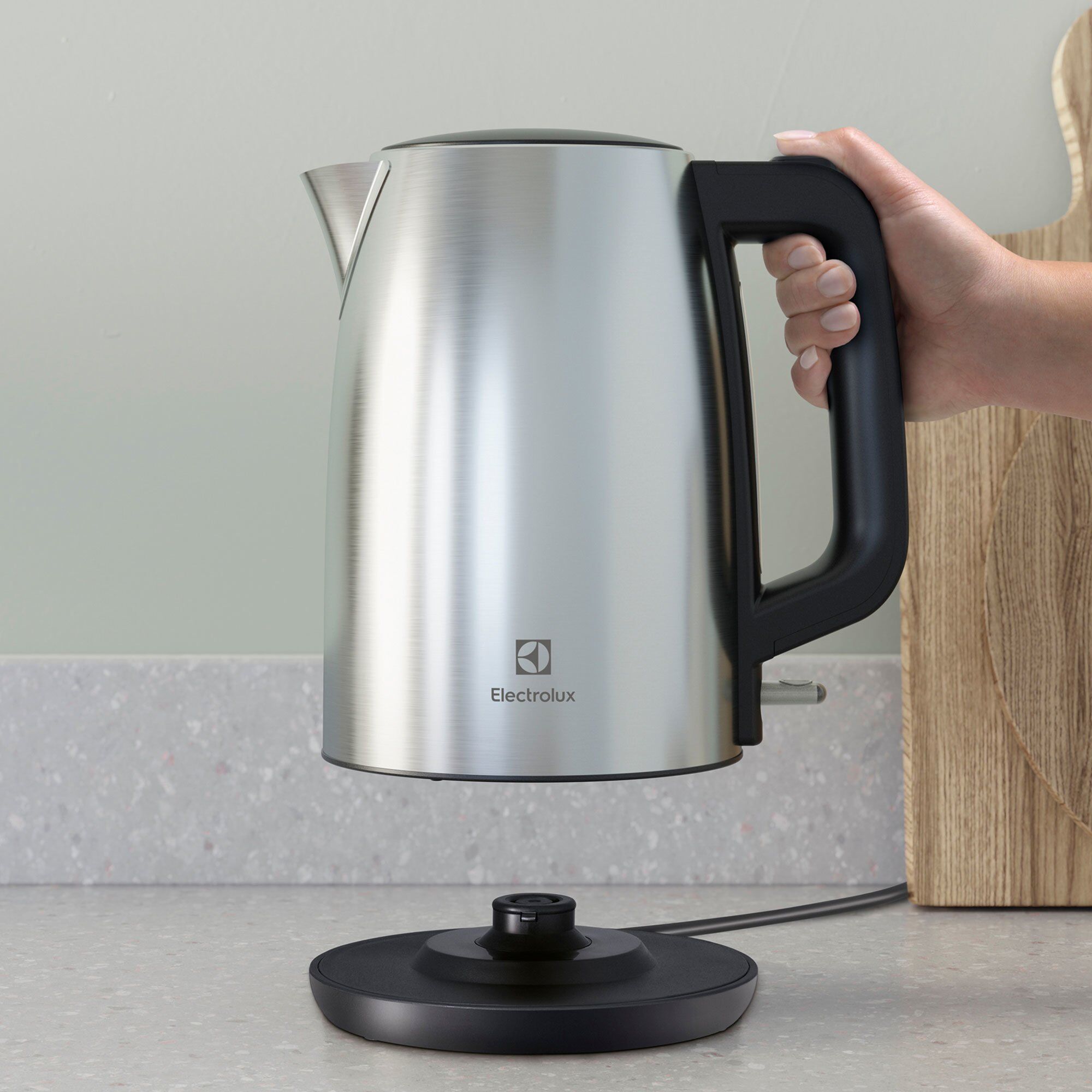 Alternativ bild 1 för Electrolux E3K1-3ST, 1,7 l, 1850 W, Rostfritt stål, Rostfritt stål, Vattennivå indikator, Överhettningsskydd