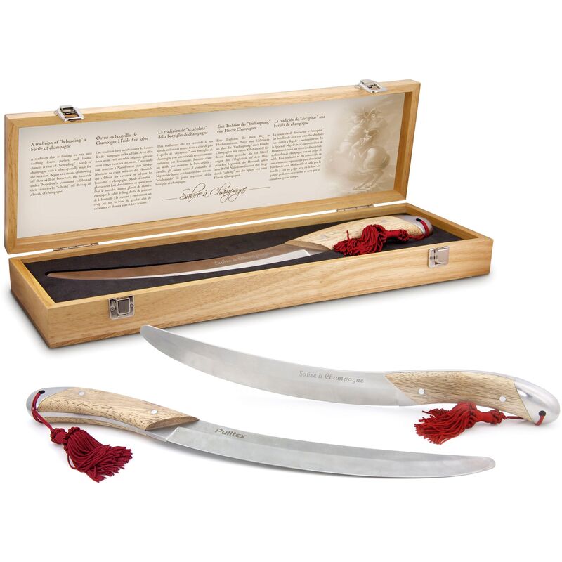 Champagnesabel, 50,5 cm, rostfritt stål/ek
