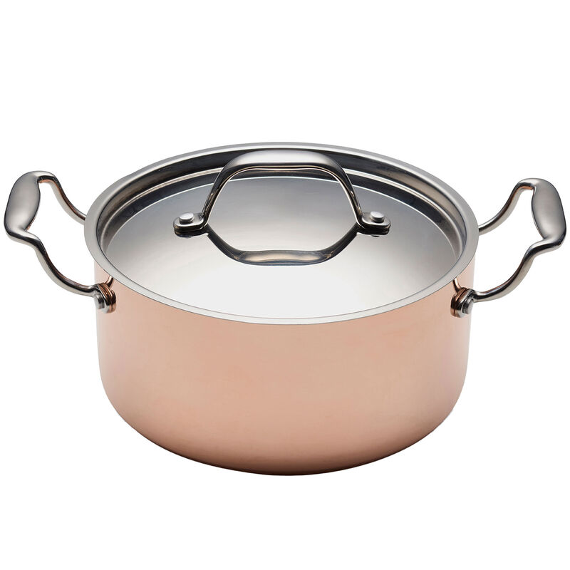 Gryta med lock 3 liter, koppar