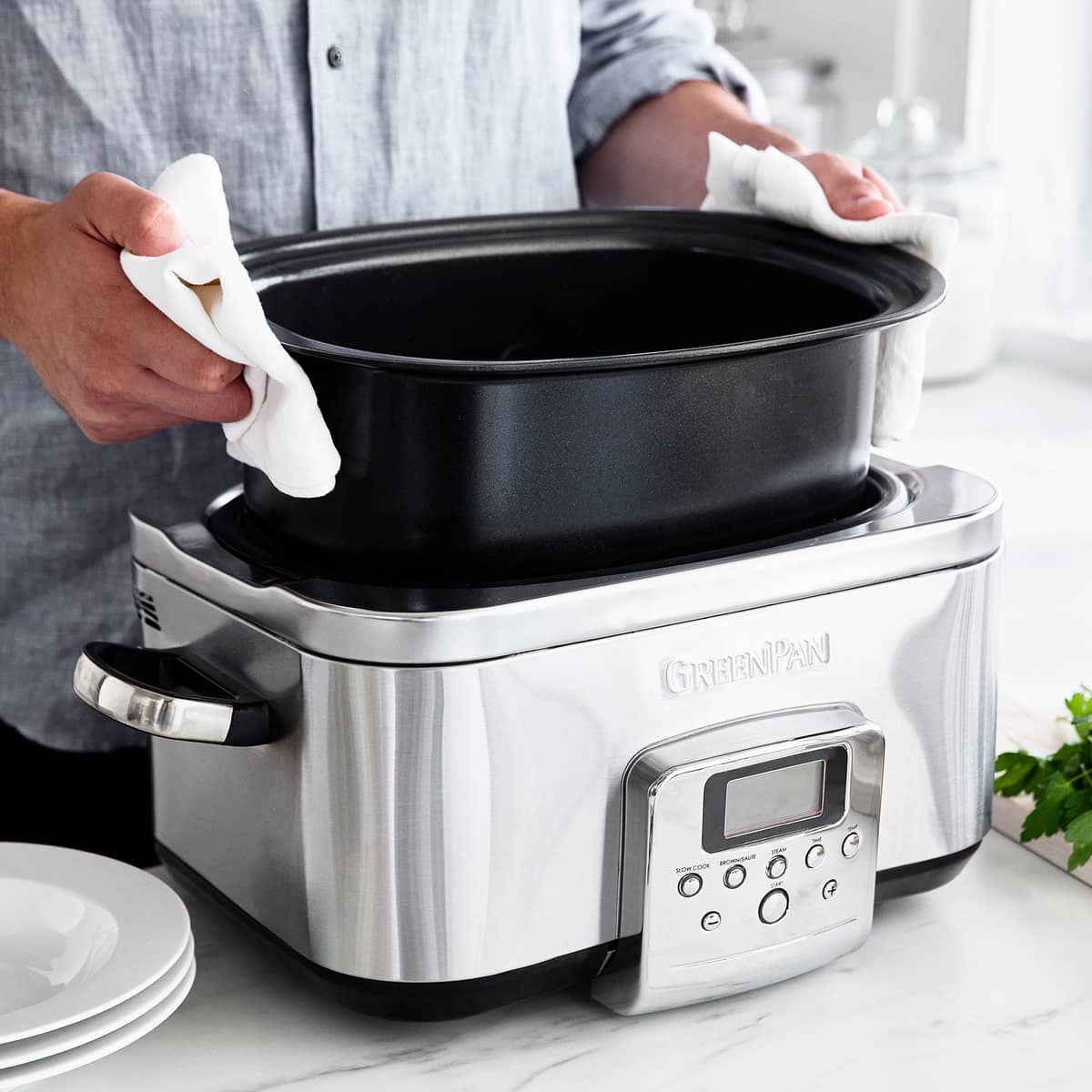 Elite Slowcooker, rustfrit stål