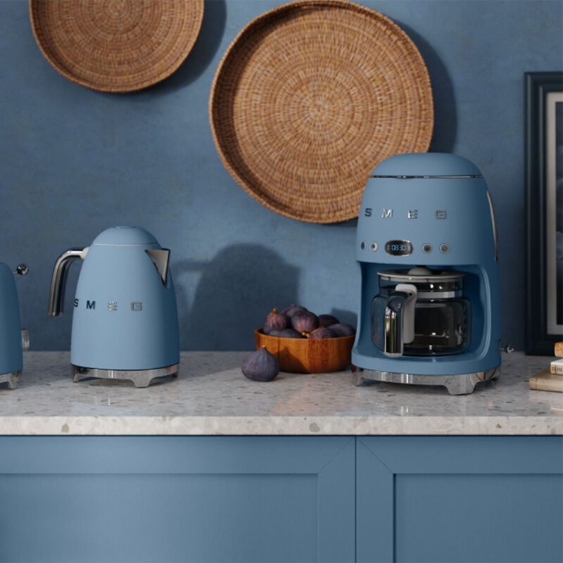 Retro kaffemaskine, stormblå