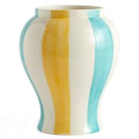 Sobremesa Stripe vase, large, grøn/gul