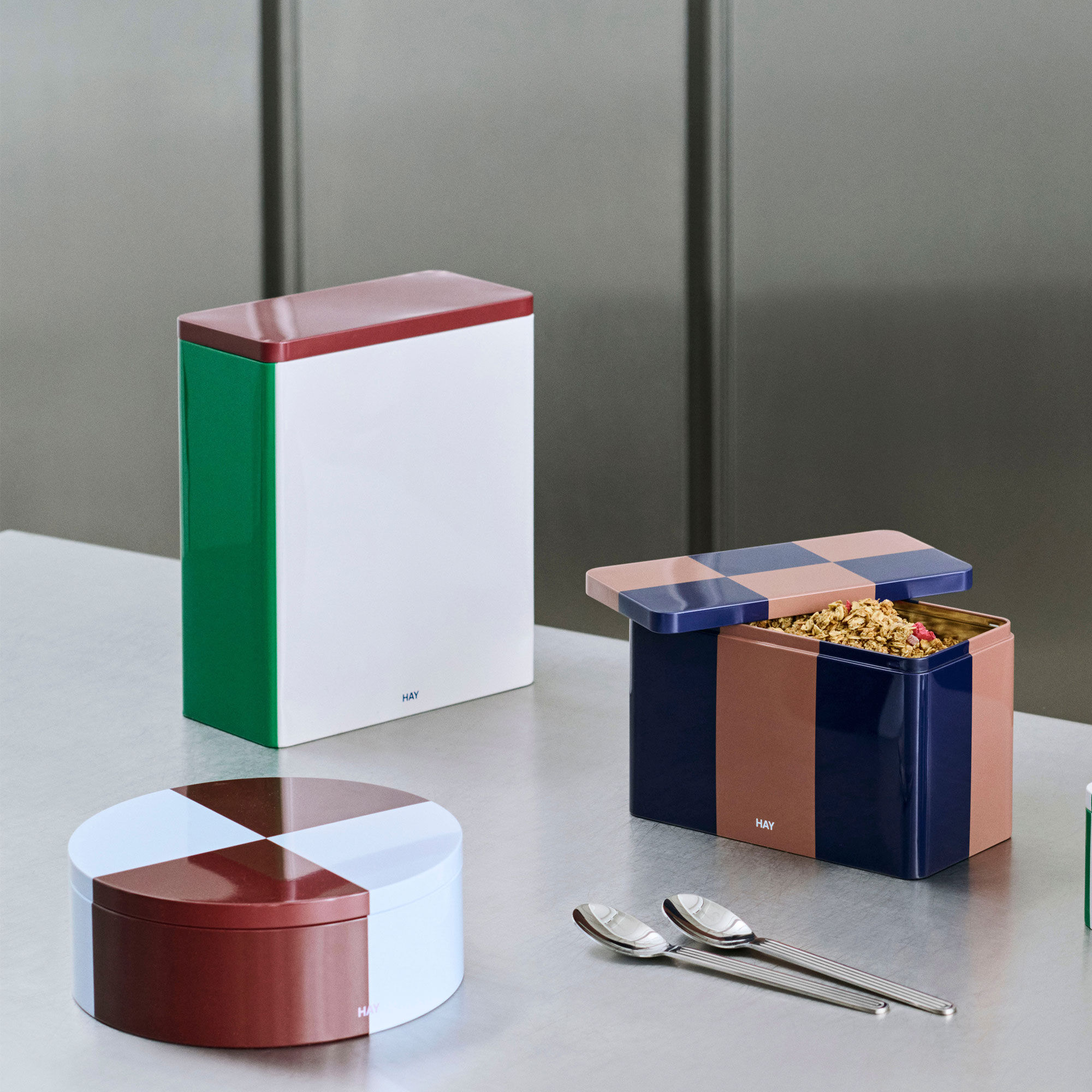 HAY förvaringsbox XL, off-white/bourgogne