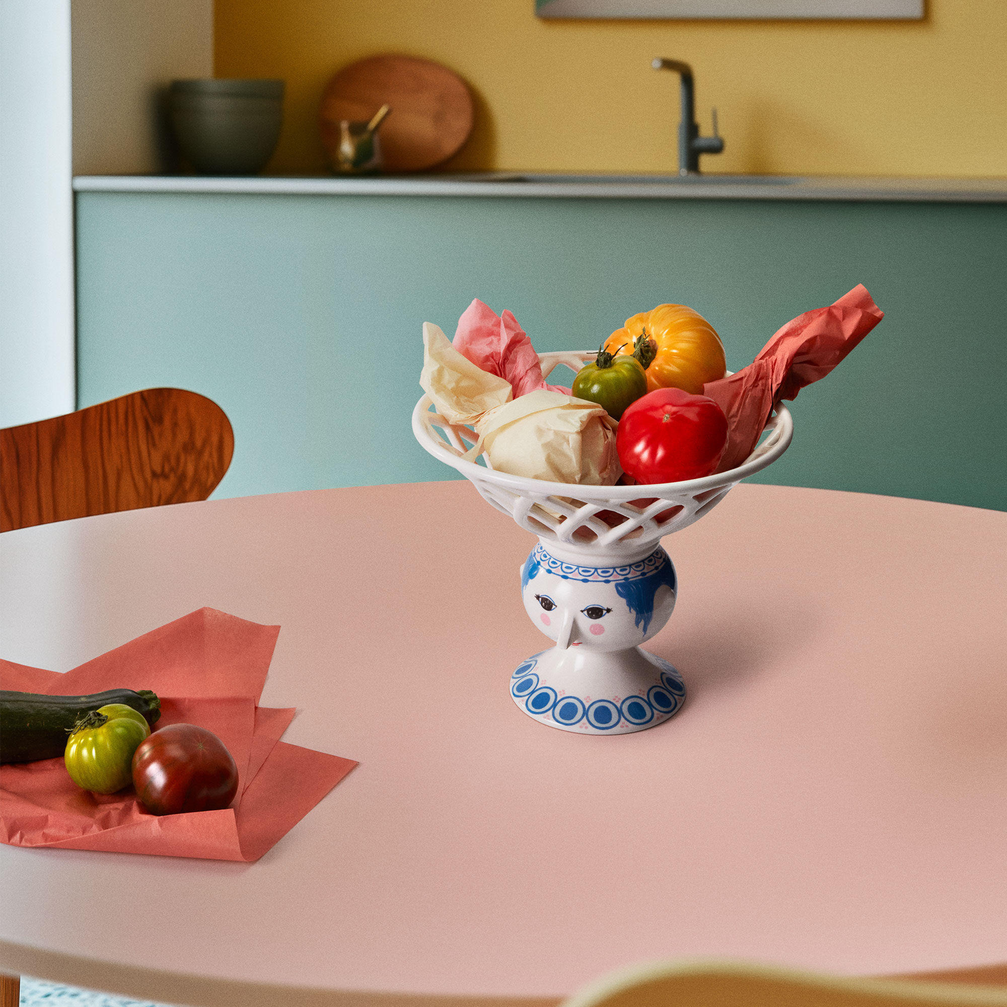 Bjørn Wiinblad Dora fruktskål 25 cm, blå