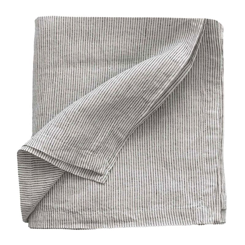 Dug i hør 145 x 145 cm, pinstripe