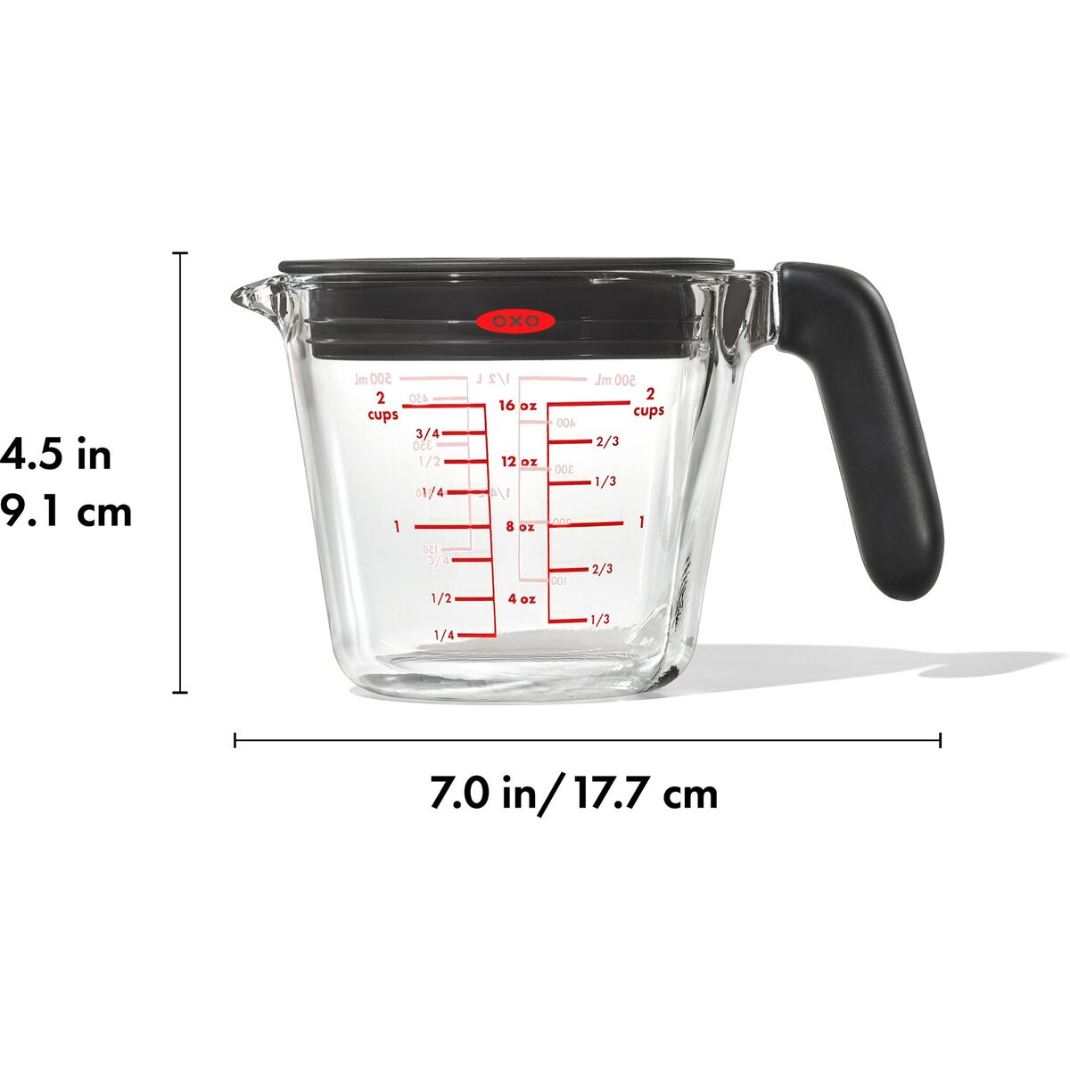 Måttbägare med lock 0,5 liter, glas