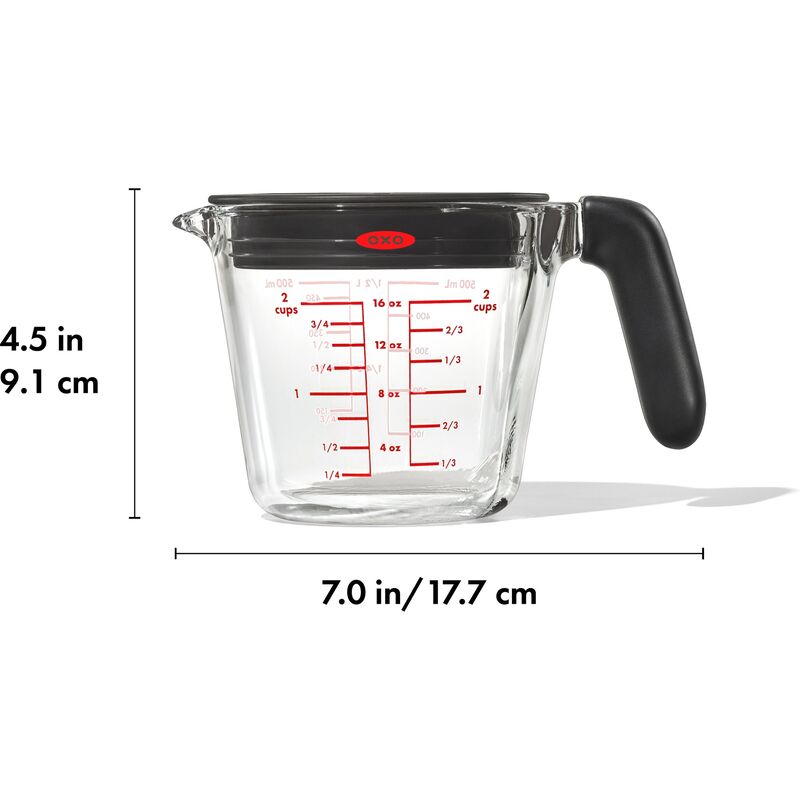 Måttbägare med lock 0,5 liter, glas