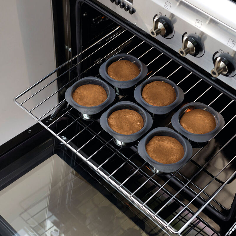 Chokladfondant silikonformar 6 st, svart