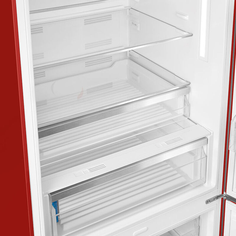 Smeg FAB38RRD6 højrehængt køle/fryser 70 cm, rød