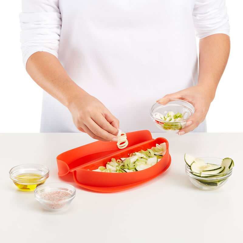 Omelettform för mikrovågsugn, röd