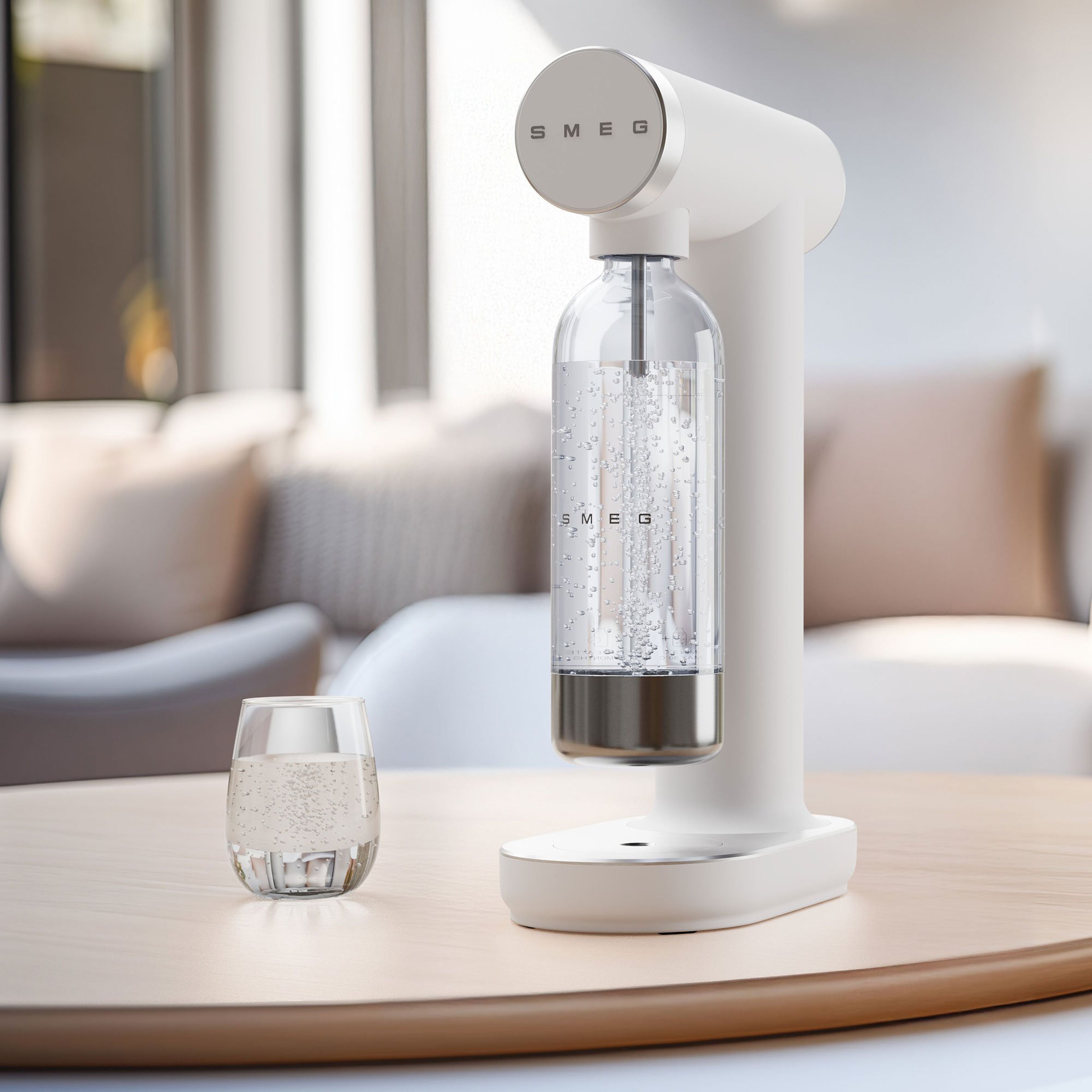 Hiilihapotuslaite, matta valkoinen