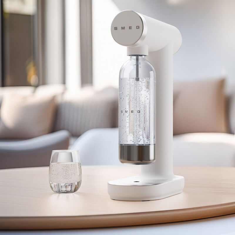 Hiilihapotuslaite, matta valkoinen