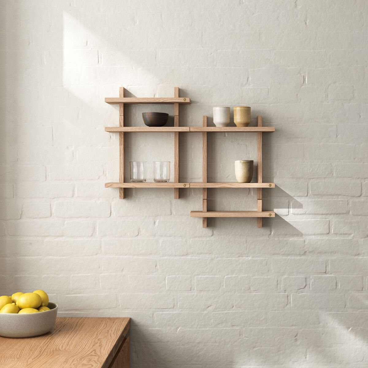 Treat hylla double 34 × 12 cm, ek