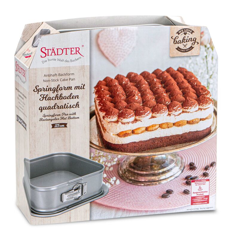 Fyrkantig springform, 23 cm x 23 cm