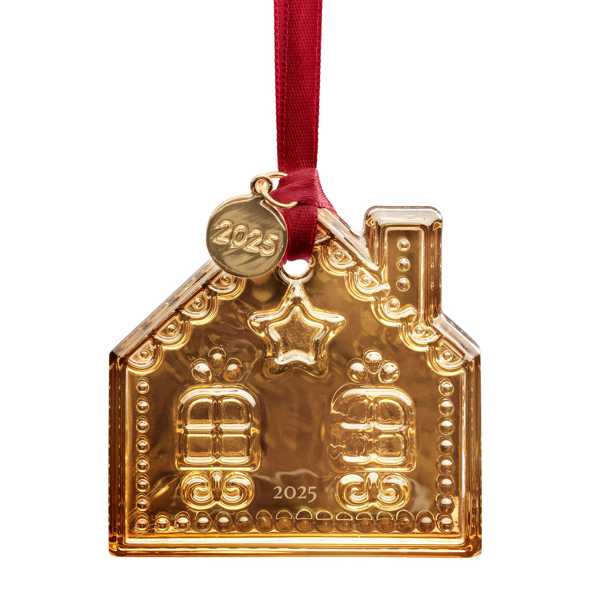 Annual Ornament Orrefors Pepparkakshus 2025 julgransdekoration, guld