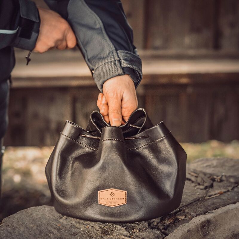 Opbevaringspose til kaffekande, læder