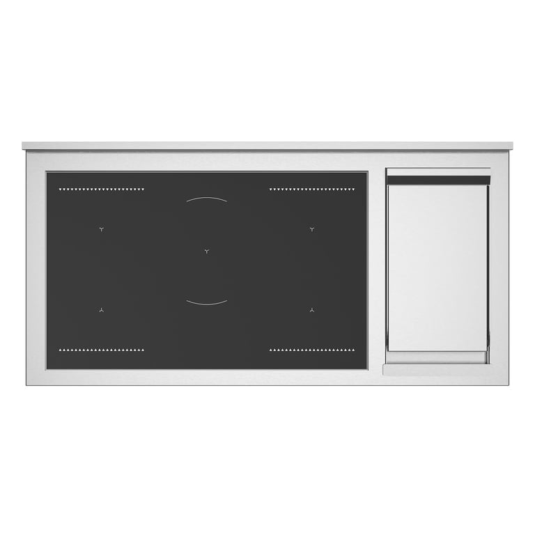 PRO125I2E Induktionskomfur med dobbelt ovn og stegeplade 120 cm, rustfri