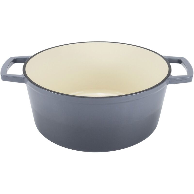 Støbejernsgryde 5 liter, grå