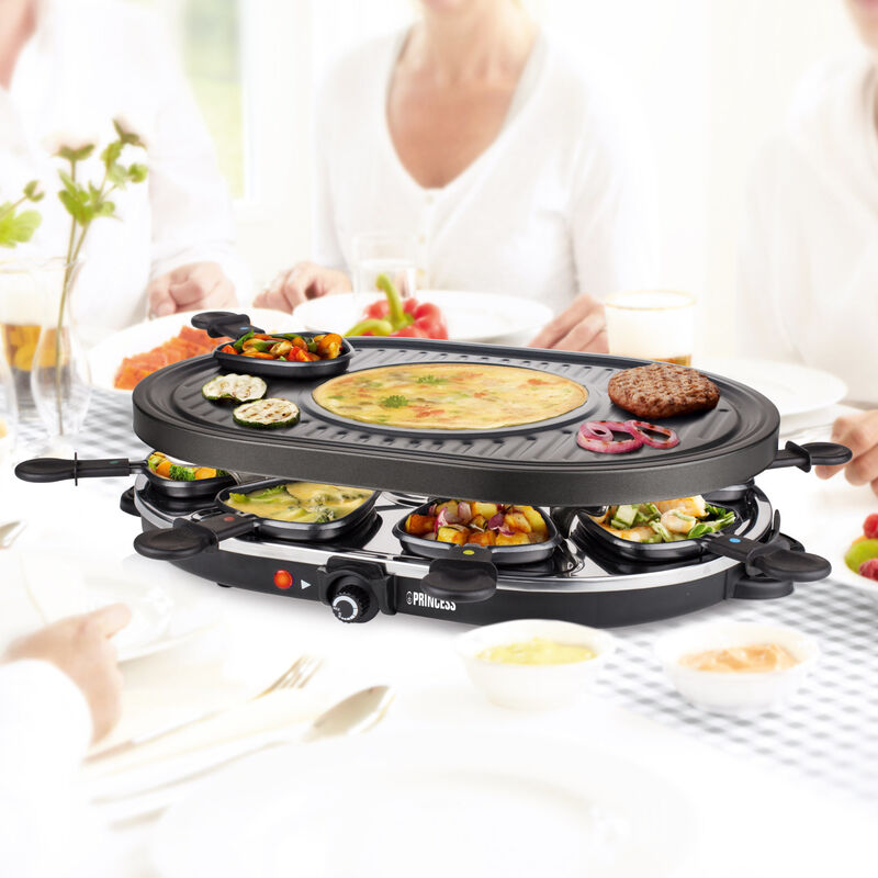 Raclette oval grill 8 personer 