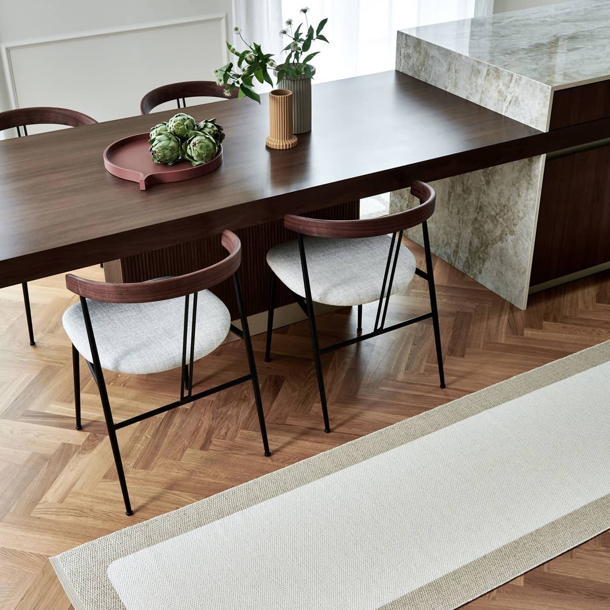 Gulvteppe Ilda, 70 x 240 cm., beige/vanilla