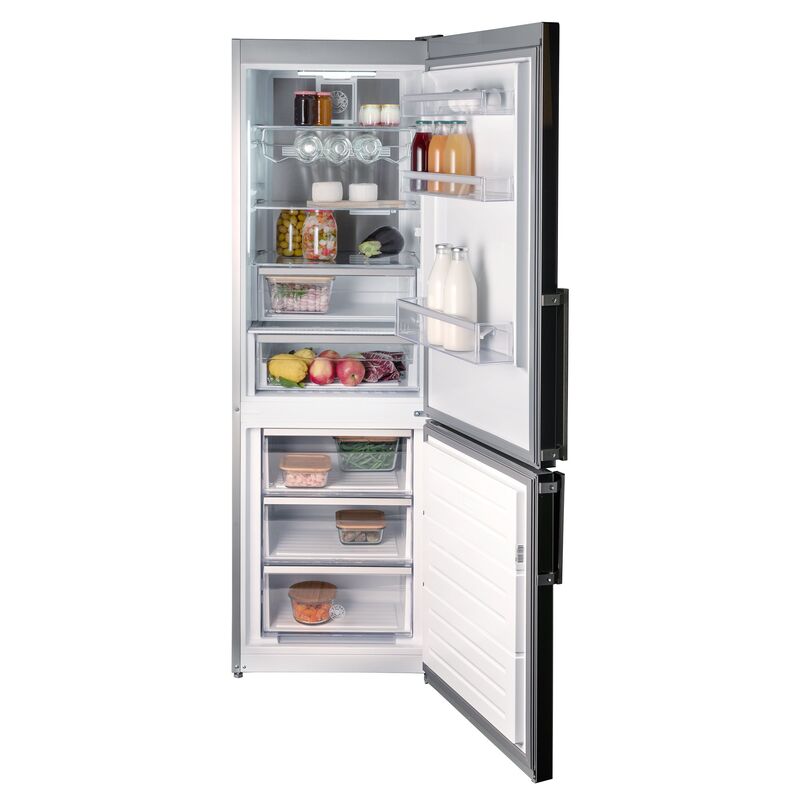 Professional fristående køle-/fryseskab 186 cm, rustfrit stål