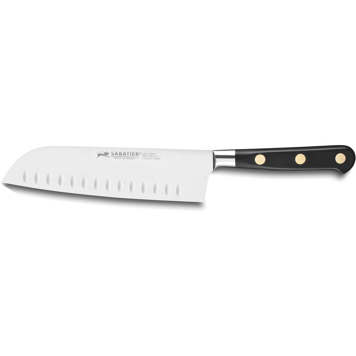 Ideal Santokukniv olivslipad 18 cm Svart