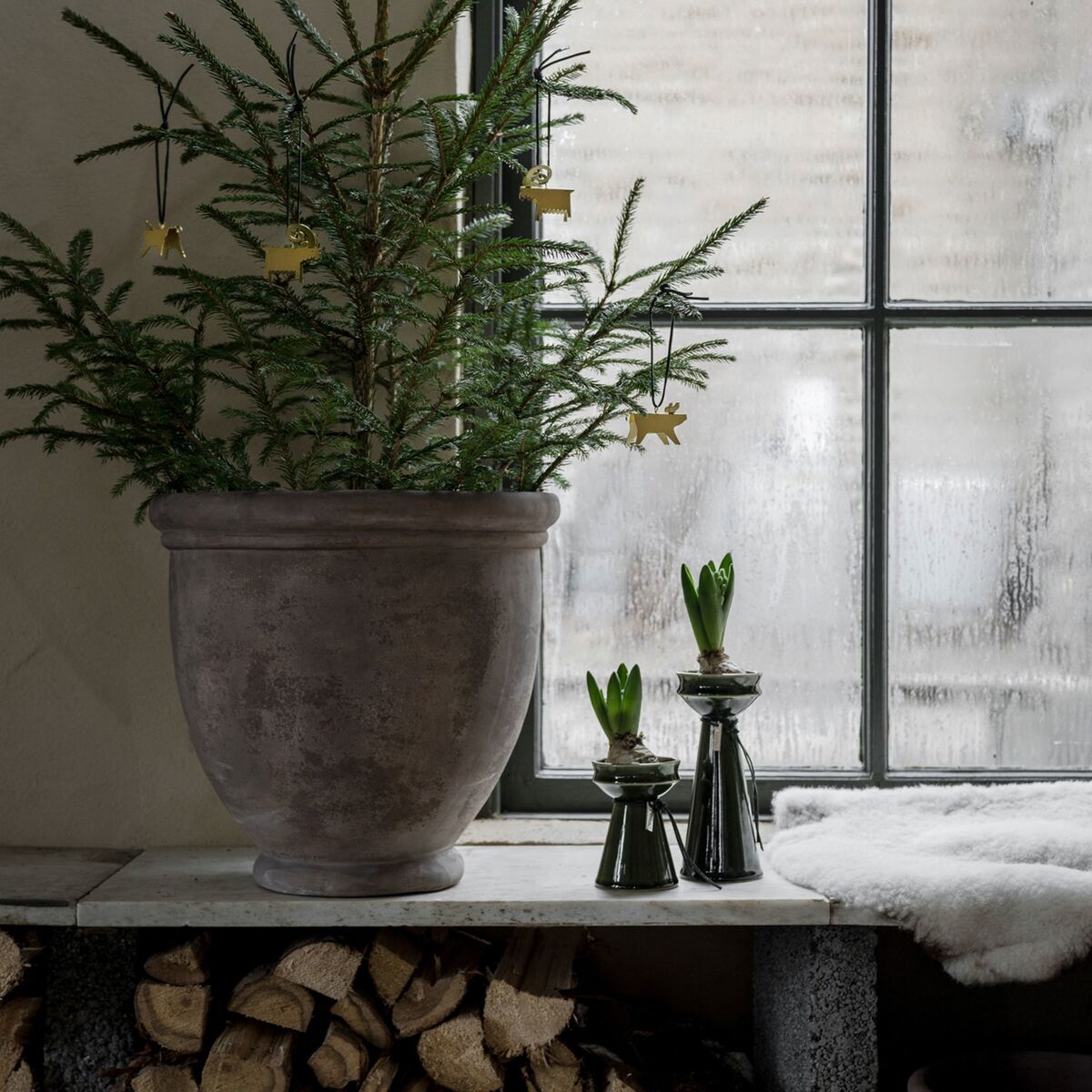 Lökvas 12 cm, mörkgrön