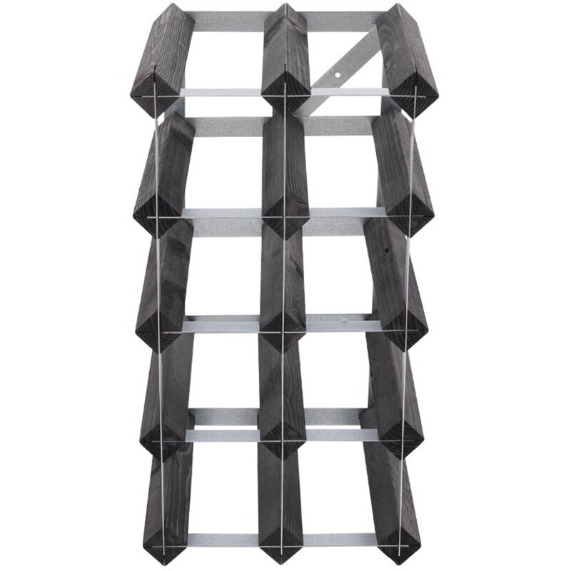 Vinstativ Påbygningsbart 12 flasker Black Ash