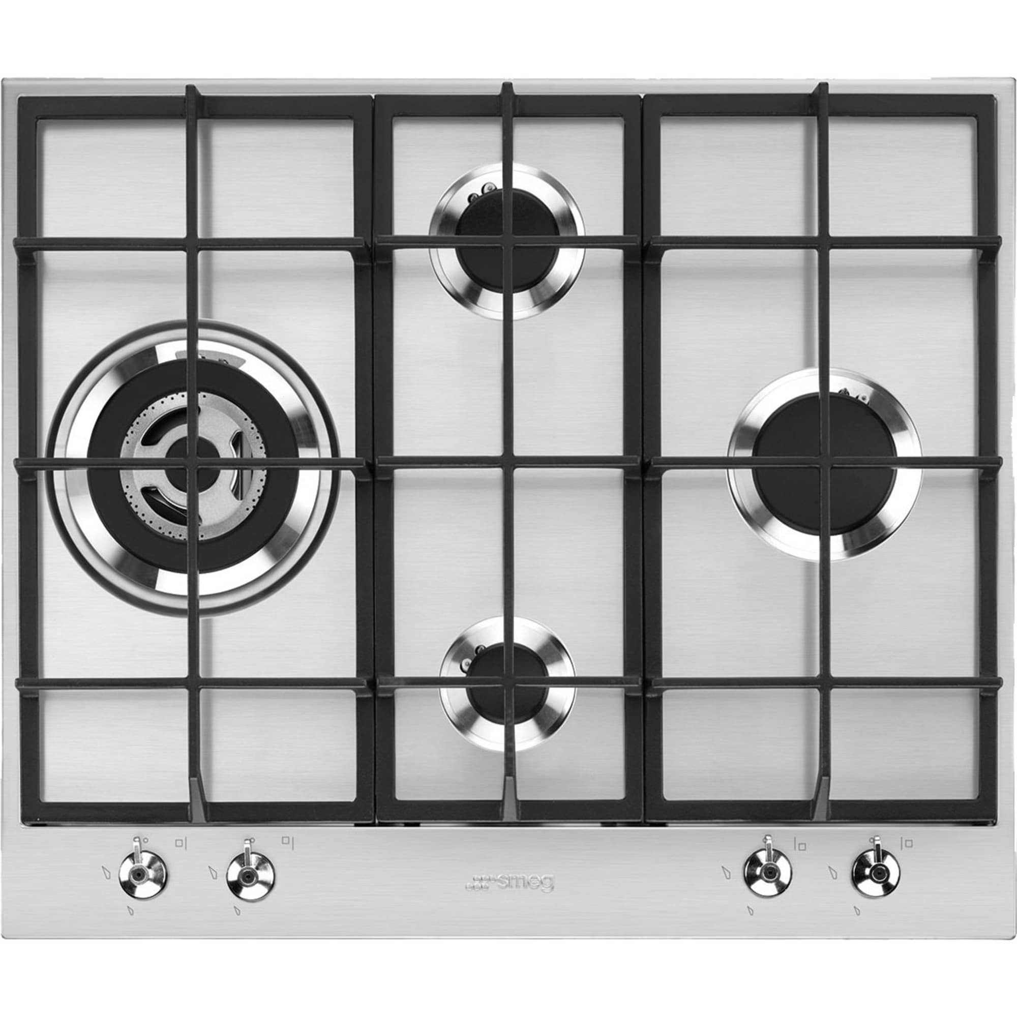 Produktfoto för Smeg 60 cm Gashäll i Borstat Stål
