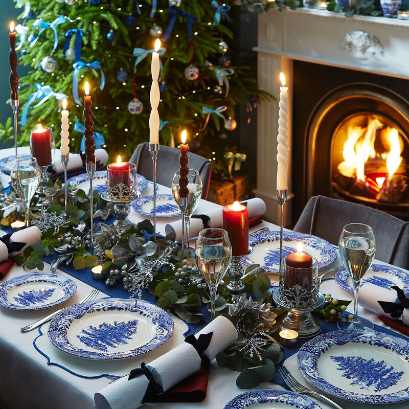 Blue Italian Christmas Tree Lautanen 20 cm