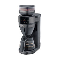 Severin FILKA kahvinkeitin lasikannulla, tumma metallipinta