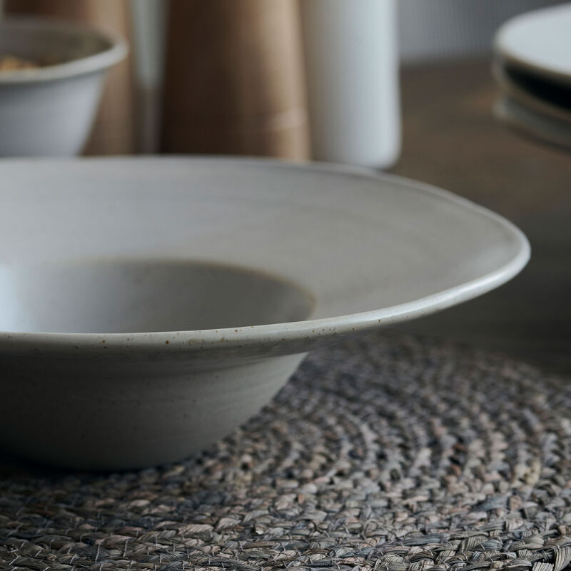 Pion pastatallerken, hvit/grå