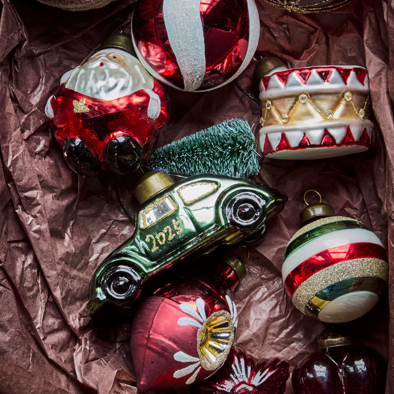 House Doctor Julepynt 2025, grønn/gull