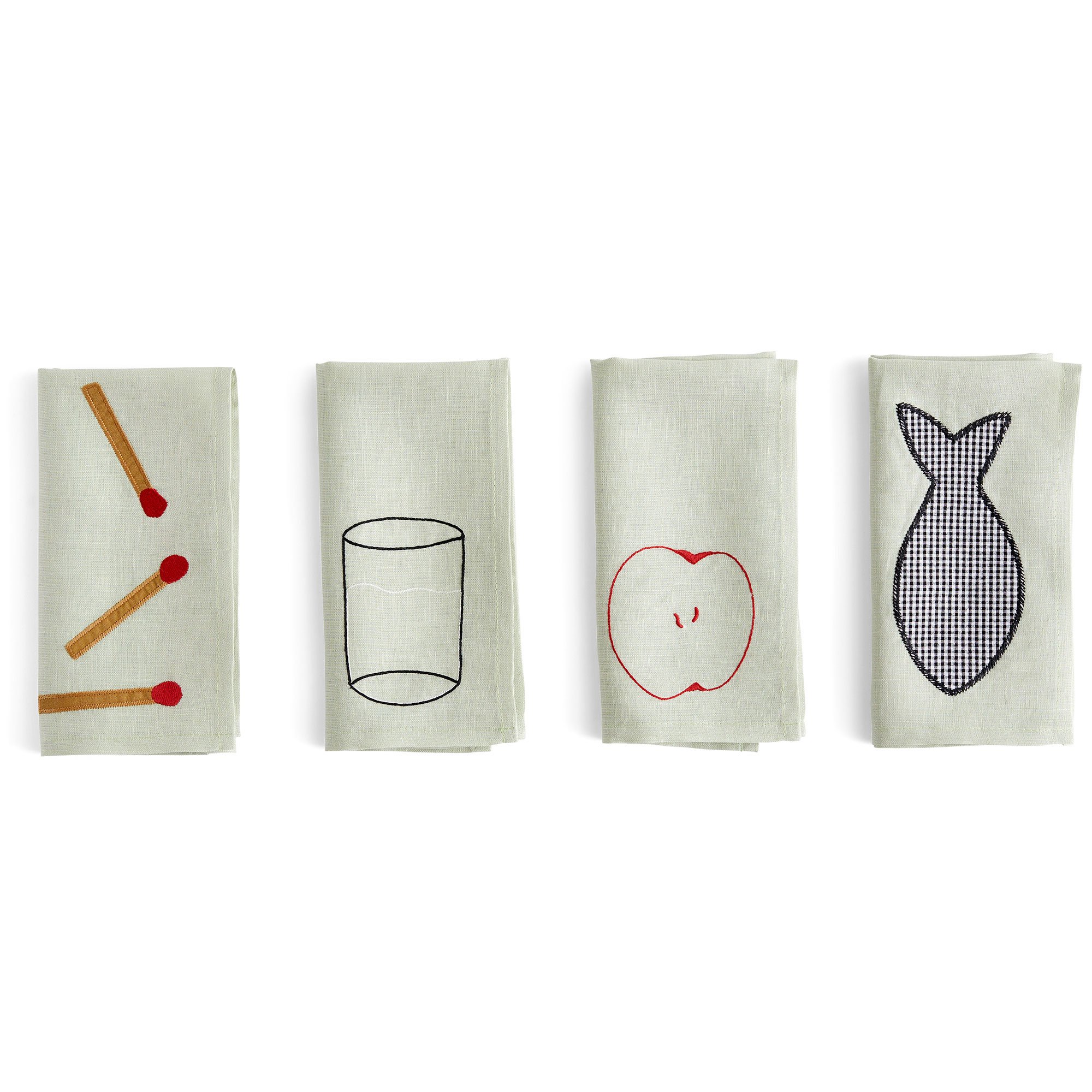 Produktfoto för HAY Sobremesa tygservett 4-pack, grön