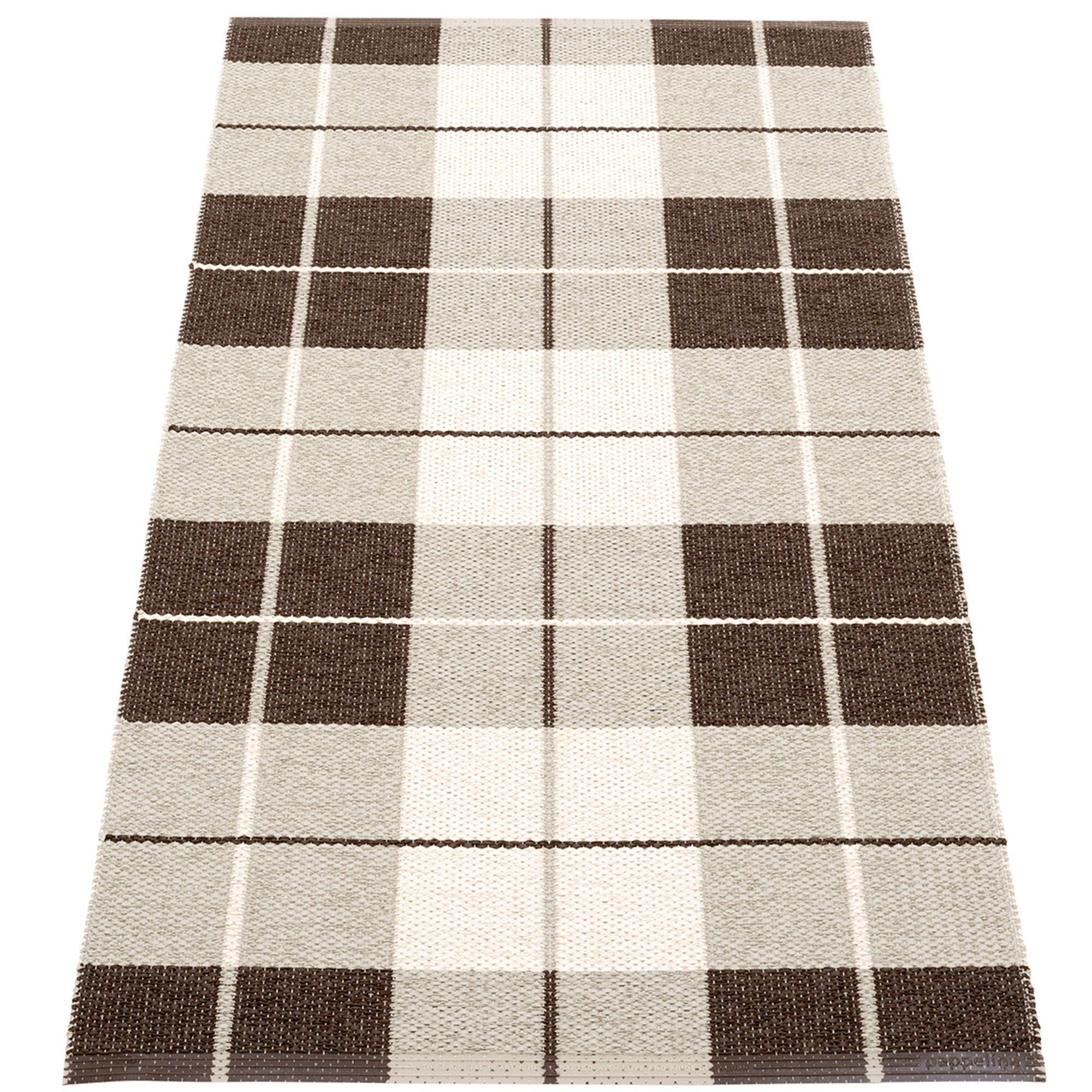 Matta Ed, dark brown, linen/vanilla, 70 x 140 cm