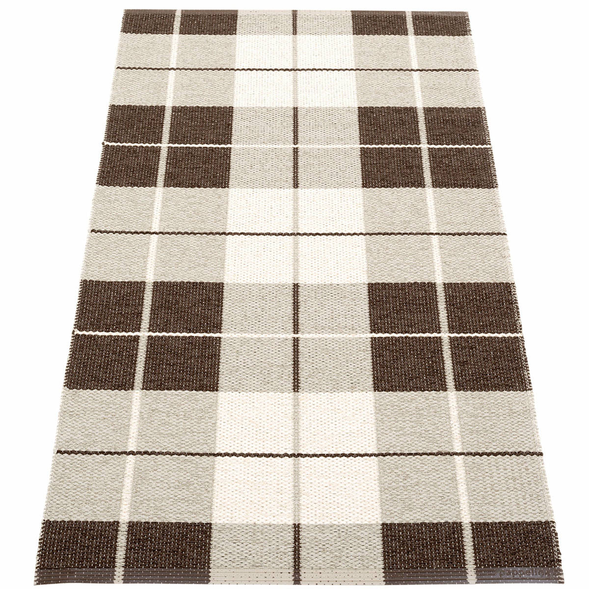 Gulvtæppe Ed, 70 x 140 cm., dark brown/linen/vanilla