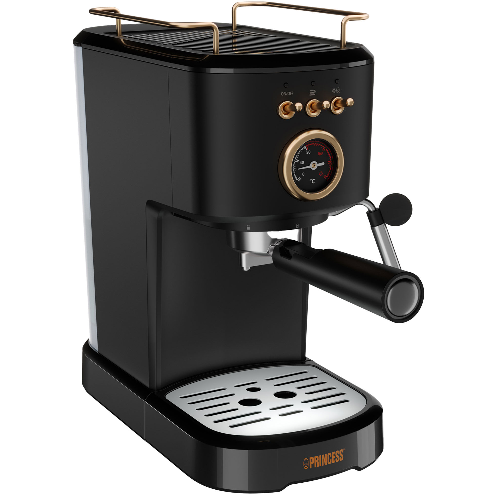 Princess Espressomaskin, rustfritt stål