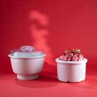 Ankarsrum Assistent Original AKM6230CP + Glasstillbehör Cloudy Pink