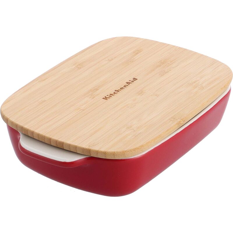 Ugnsform med lock 26x15,5x6,5 cm, röd