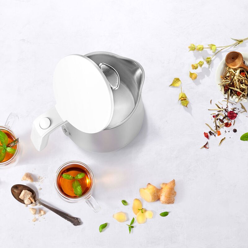 Enfinigy elkedel 1 liter, sølv/hvid