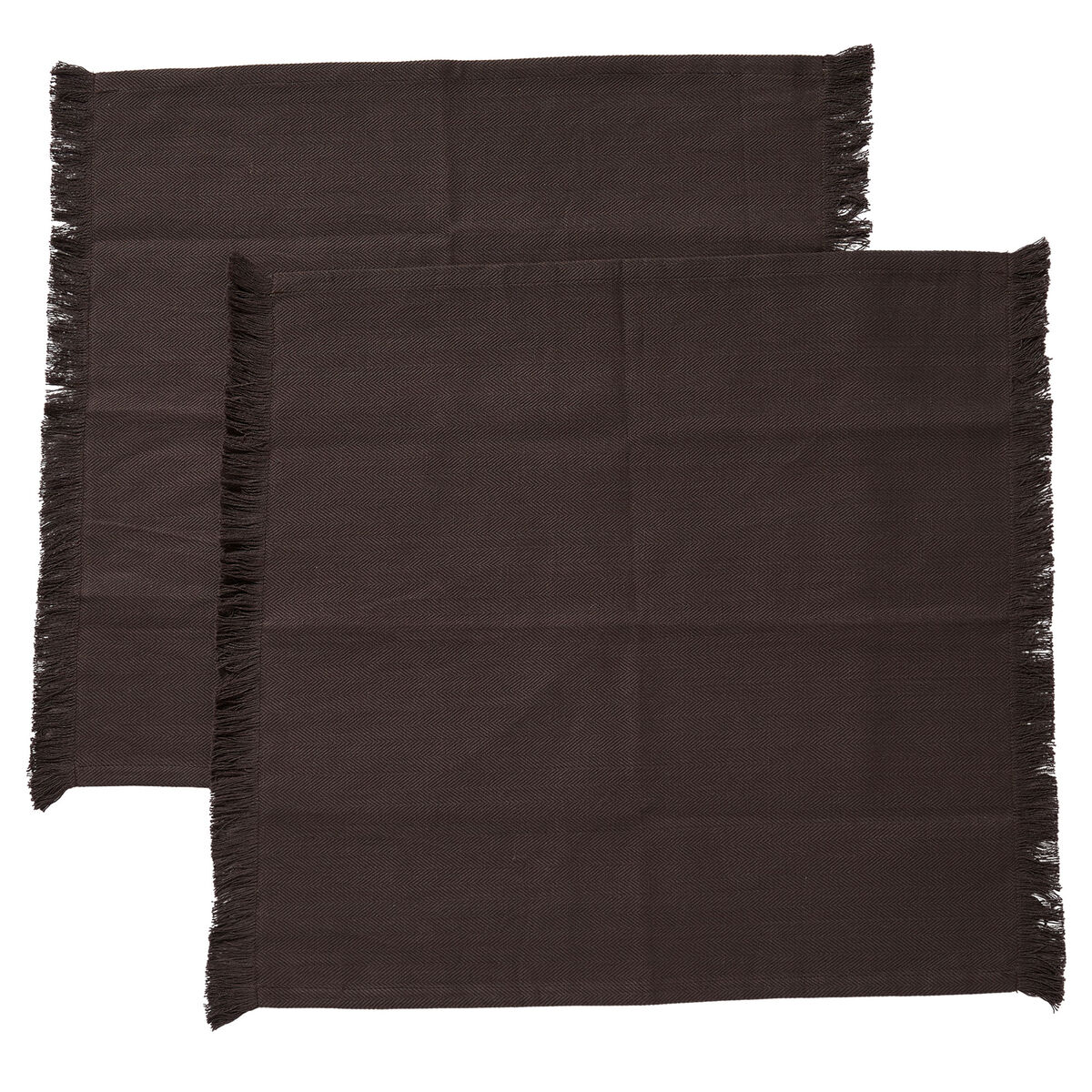 Umami tygservett 2-pack, brun/svart