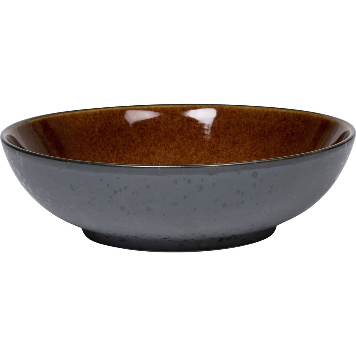 Salladsskål 24 cm svart/amber